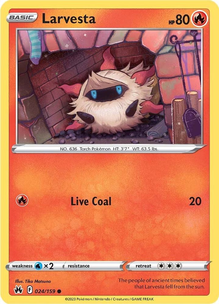 Pokemon Larvesta 24/159 Crown Zenith
