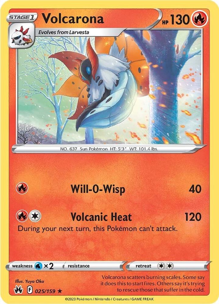 Pokemon Volcarona 25/159 Crown Zenith