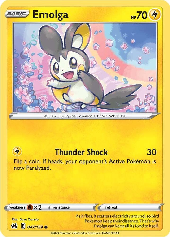 Pokemon Emolga 47/159 Crown Zenith