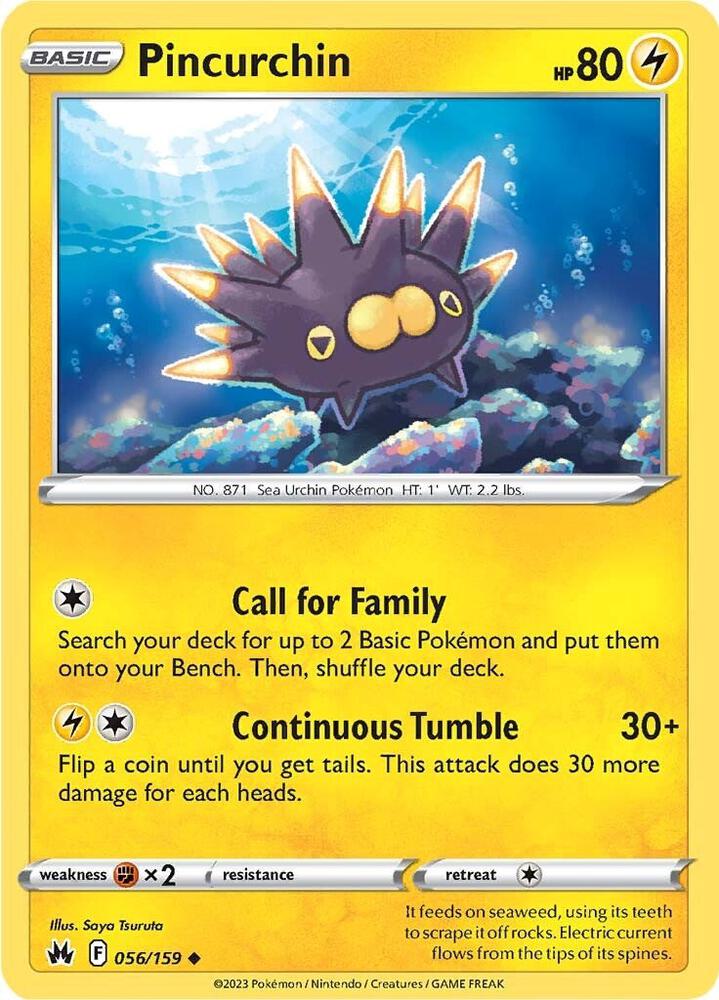 Pokemon Pincurchin 56/159 Crown Zenith