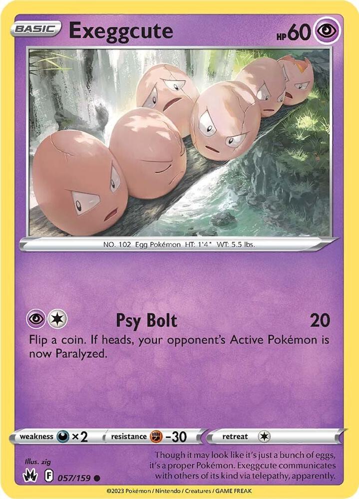 Pokemon Exeggcute 57/159 Crown Zenith