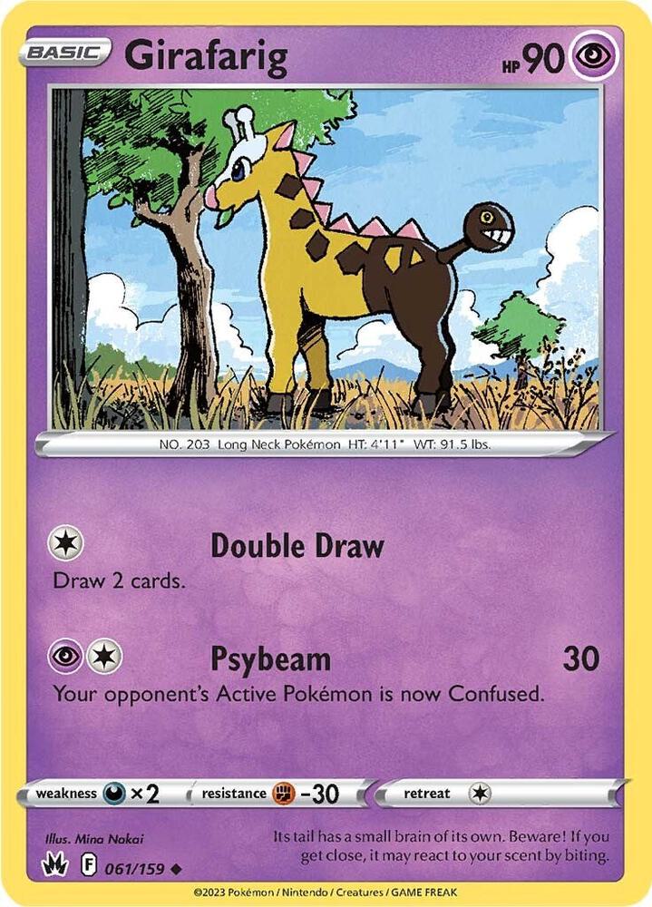 Pokemon Girafarig 61/159 Crown Zenith
