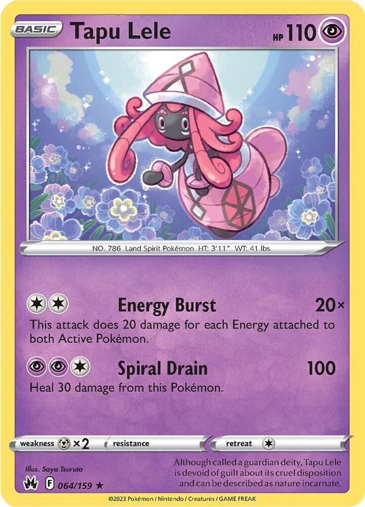 Pokemon Tapu Lele 64/159 Crown Zenith