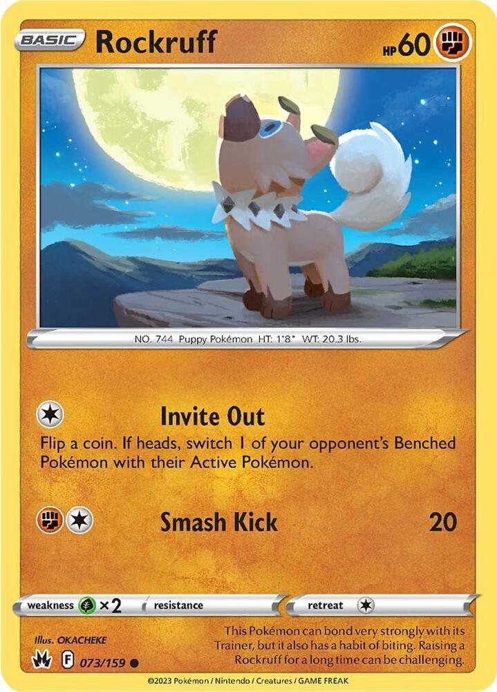 Pokemon Rockruff 73/159 Crown Zenith