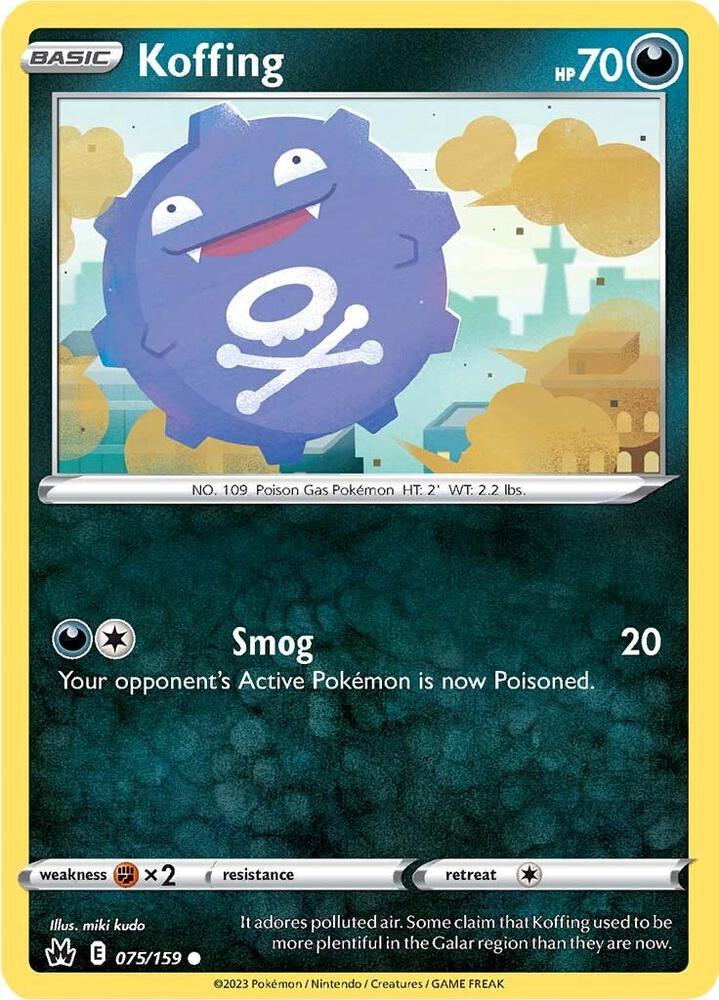 Pokemon Koffing 75/159 Crown Zenith