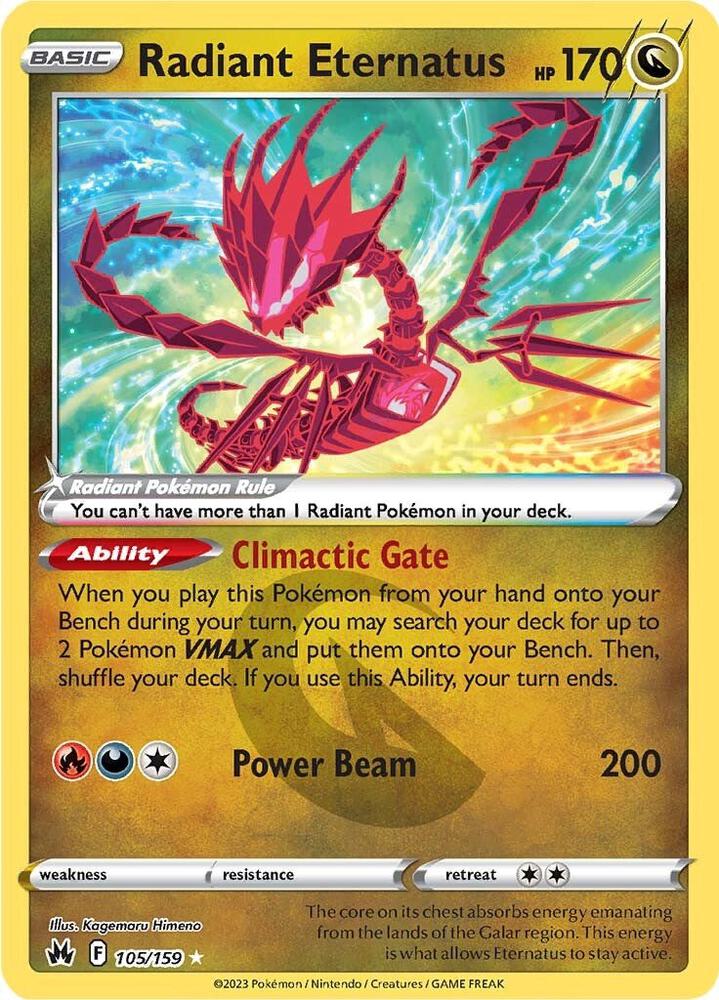 Pokemon Radiant Eternatus 105/159 Crown Zenith