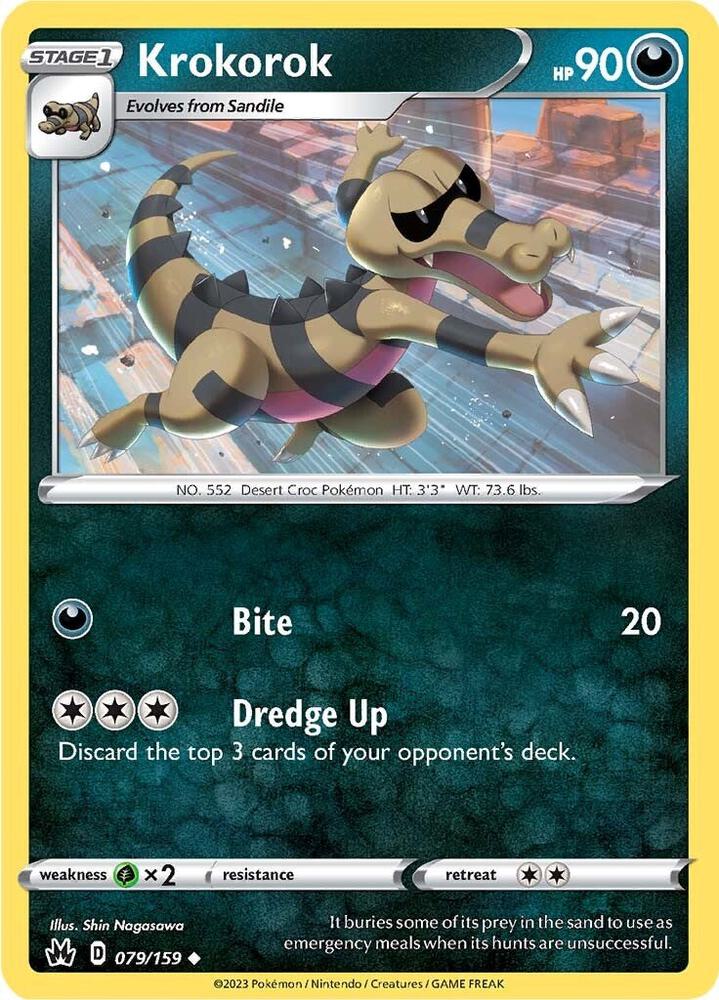 Pokemon Krokorok 79/159 Crown Zenith