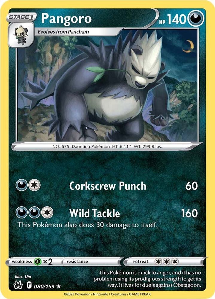 Pokemon Pangoro 80/159 Crown Zenith