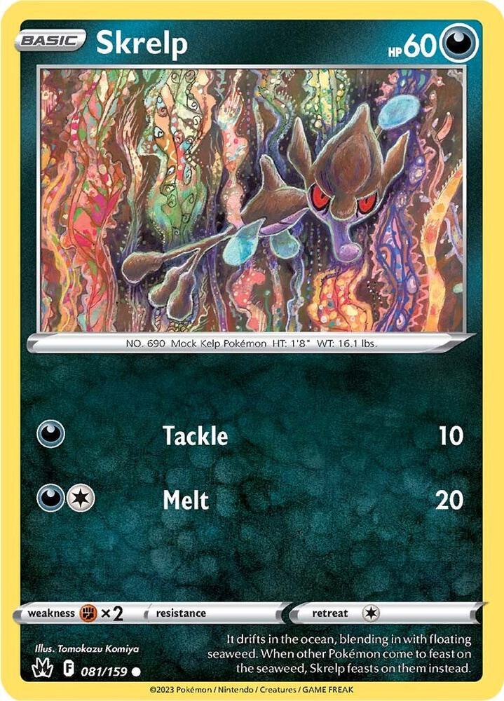 Pokemon Skrelp 81/159 Crown Zenith