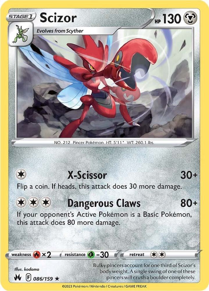 Pokemon Scizor 86/159 Crown Zenith