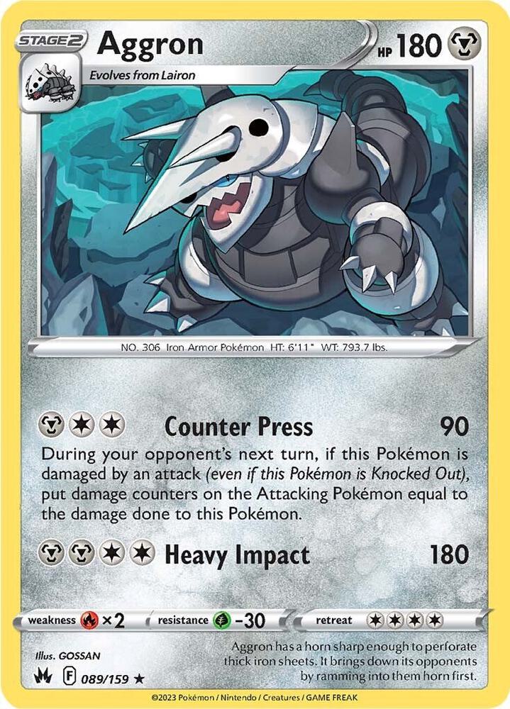 Pokemon Aggron 89/159 Crown Zenith