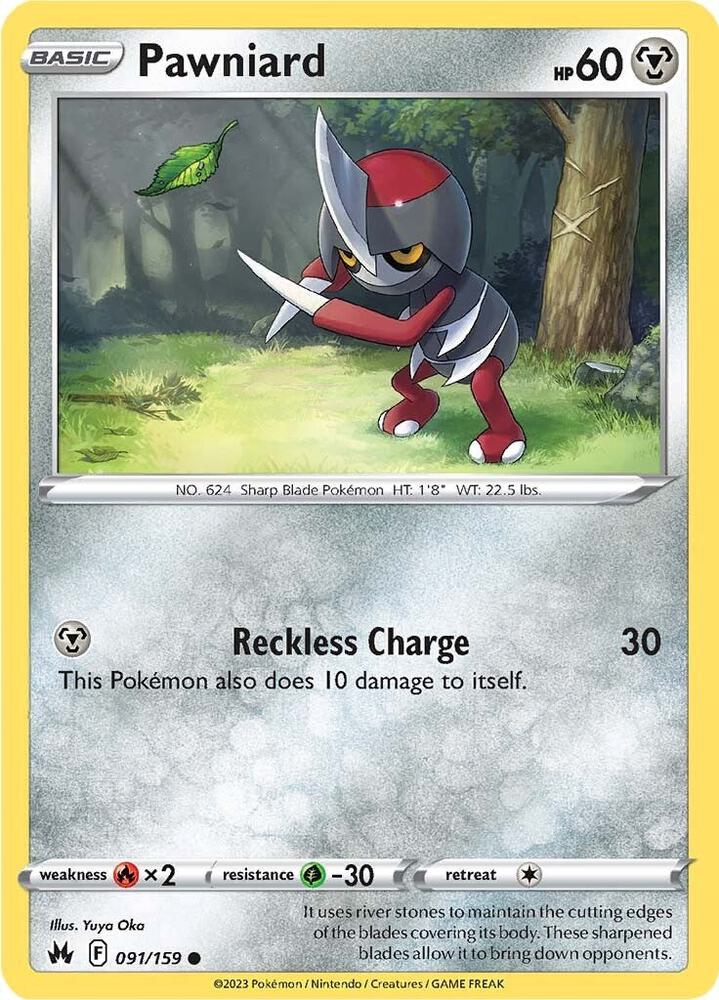 Pokemon Pawniard 91/159 Crown Zenith