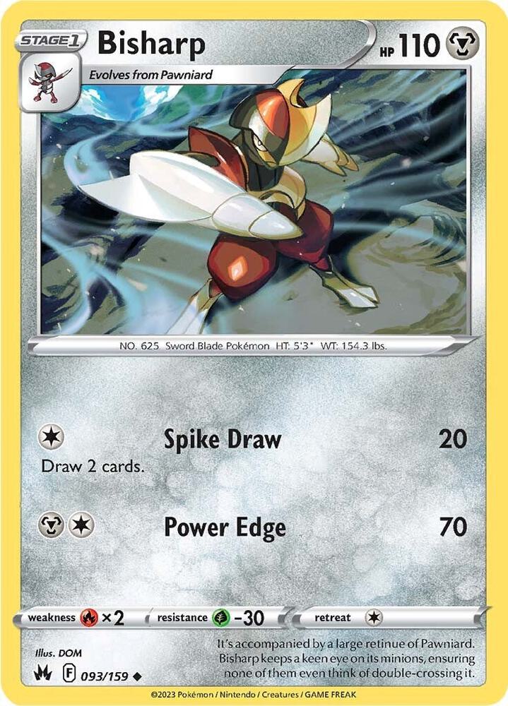 Pokemon Bisharp 93/159 Crown Zenith