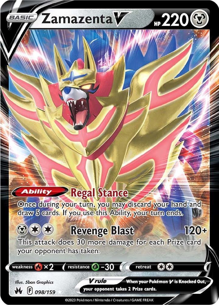 Pokemon Zamazenta V 98/159 Crown Zenith