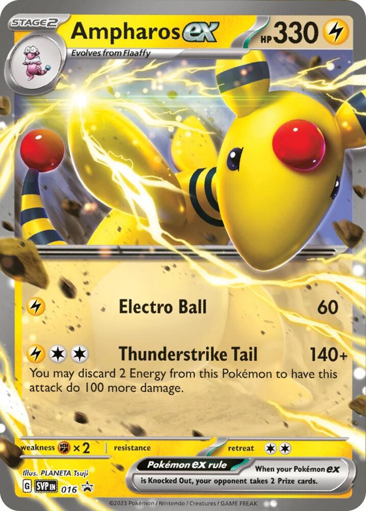 Pokemon Ampharos ex 16 SVP Black Star Promos