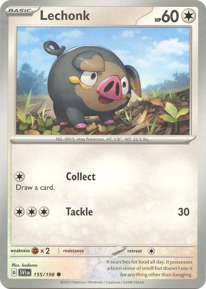 Pokemon Lechonk 155/198 Scarlet & Violet