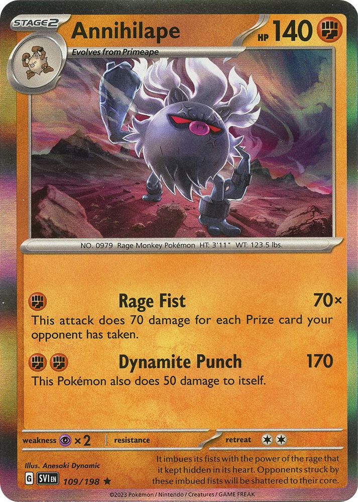 Pokemon Annihilape 109/198 Scarlet & Violet