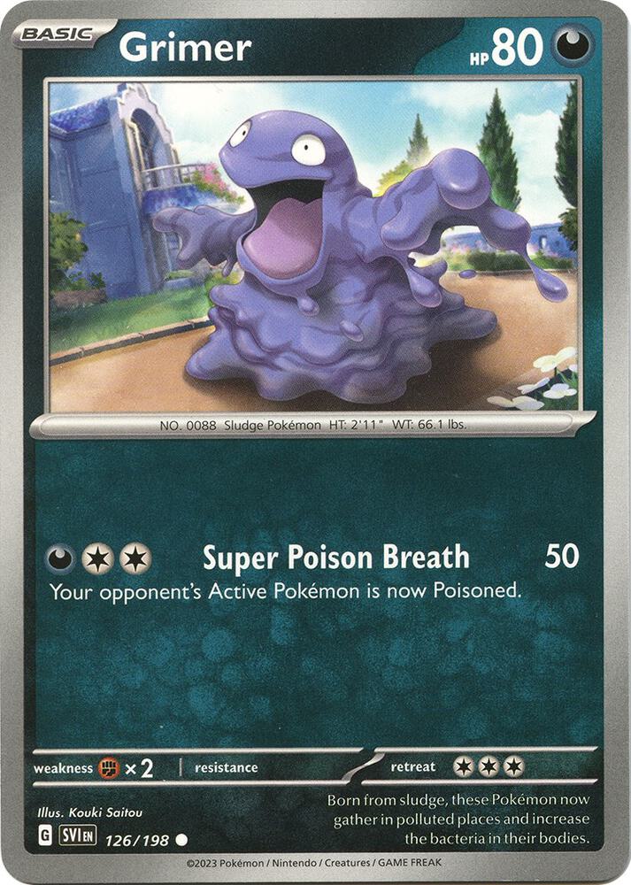 Pokemon Grimer 126/198 Scarlet & Violet