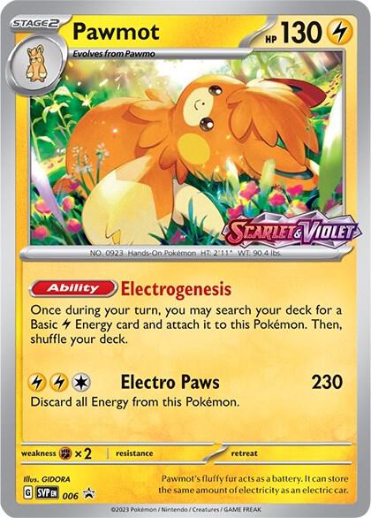 Pokemon Pawmot 6 SVP Black Star Promos