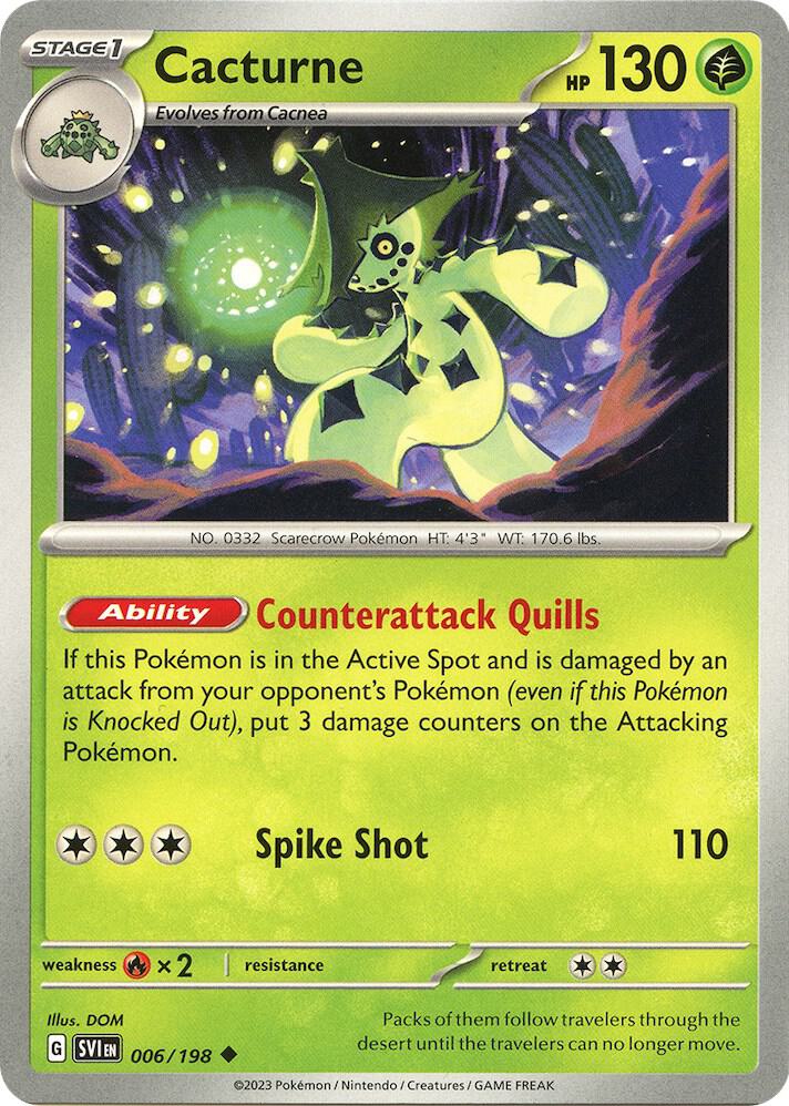 Pokemon Cacturne 6/198 Scarlet & Violet