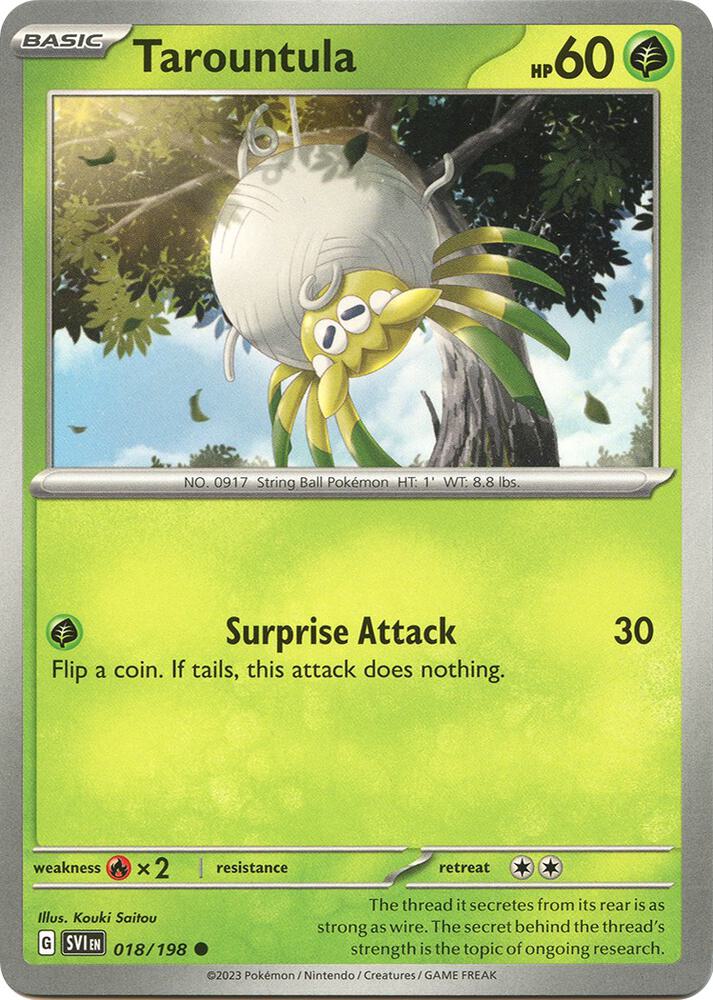 Pokemon Tarountula 18/198 Scarlet & Violet