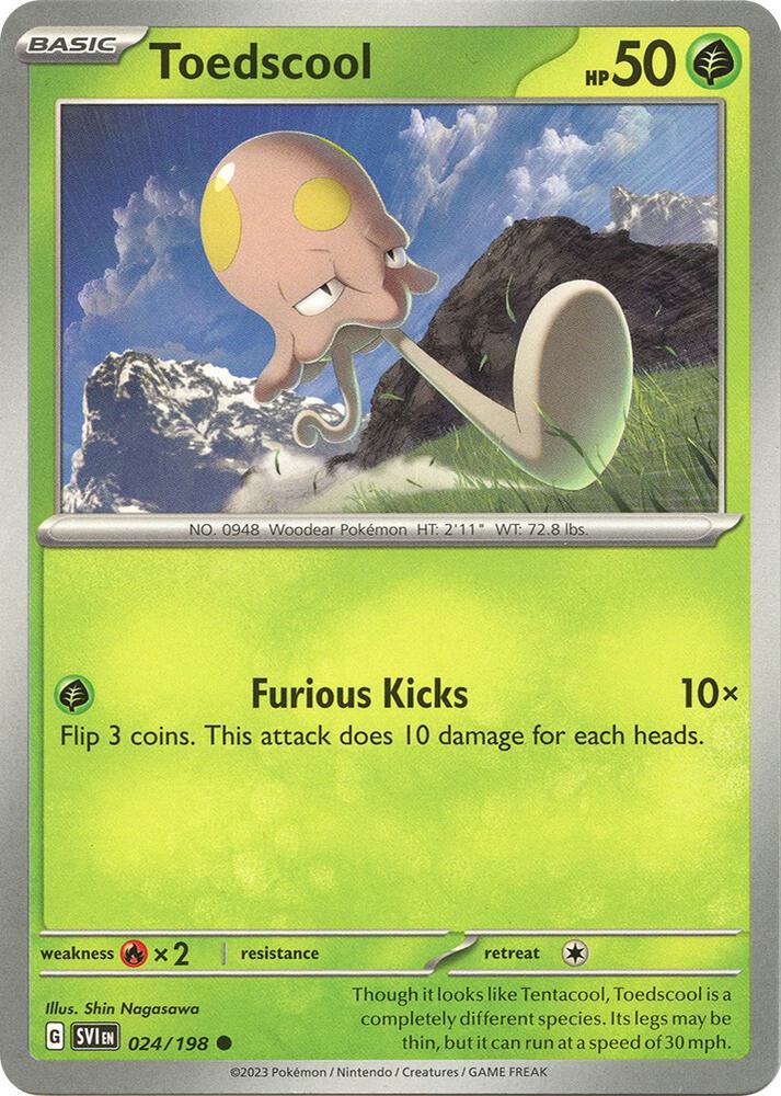 Pokemon Toedscool 24/198 Scarlet & Violet