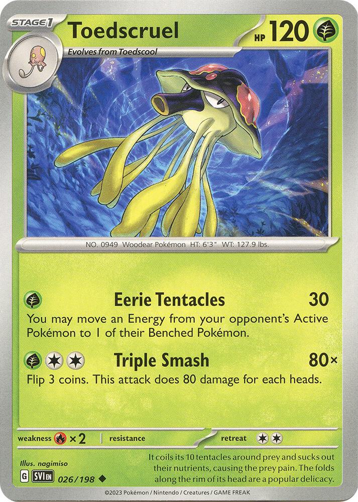Pokemon Toedscruel 26/198 Scarlet & Violet
