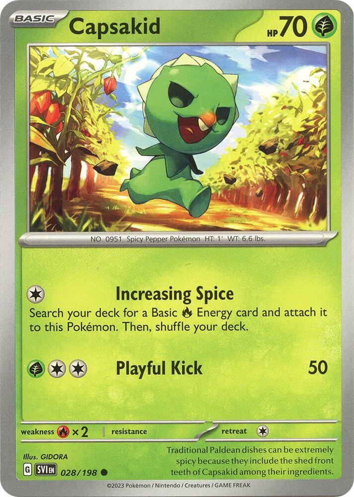 Pokemon Capsakid 28/198 Scarlet & Violet