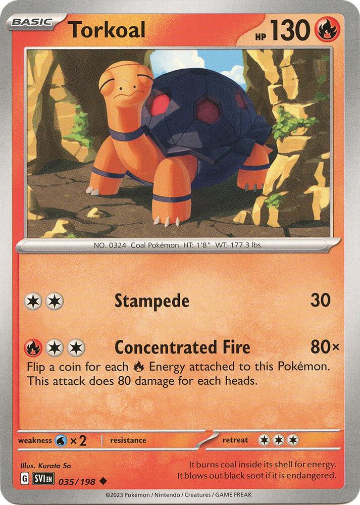Pokemon Torkoal 35/198 Scarlet & Violet