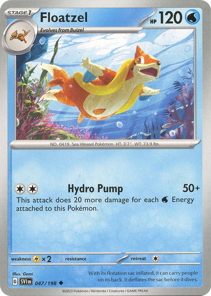 Pokemon Floatzel 47/198 Scarlet & Violet