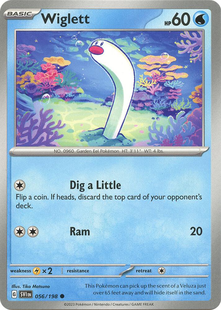 Pokemon Wiglett 56/198 Scarlet & Violet