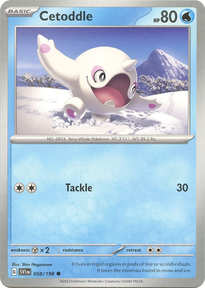 Pokemon Cetoddle 58/198 Scarlet & Violet