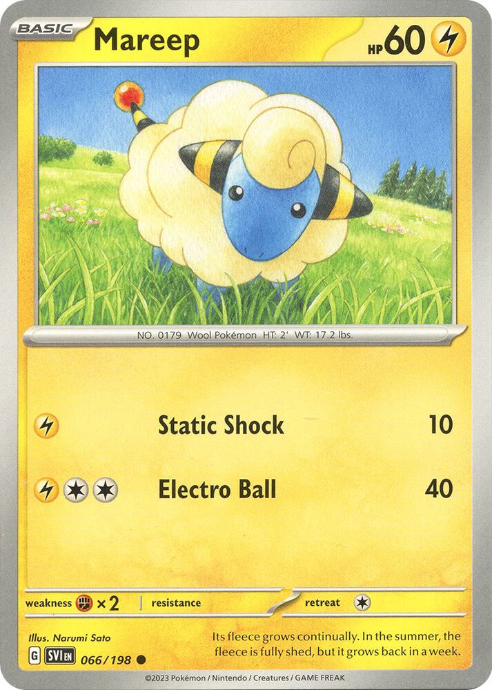 Pokemon Mareep 66/198 Scarlet & Violet