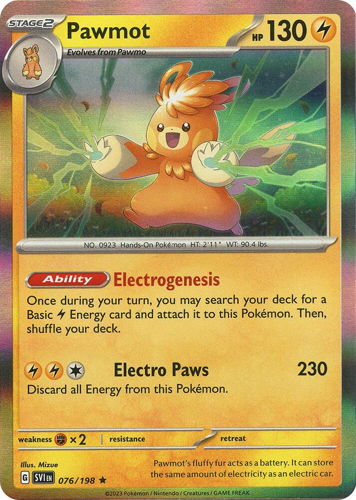 Pokemon Pawmot 76/198 Scarlet & Violet