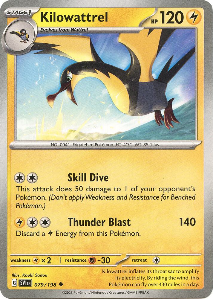Pokemon Kilowattrel 79/198 Scarlet & Violet