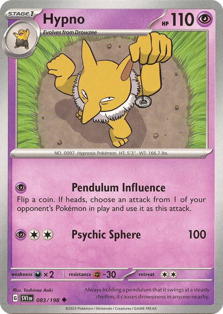 Pokemon Hypno 83/198 Scarlet & Violet
