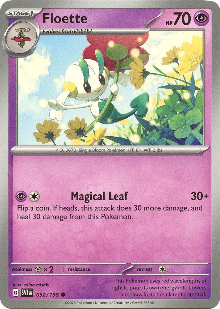 Pokemon Floette 92/198 Scarlet & Violet