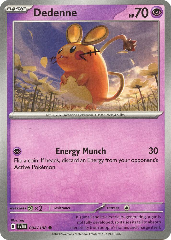 Pokemon Dedenne 94/198 Scarlet & Violet