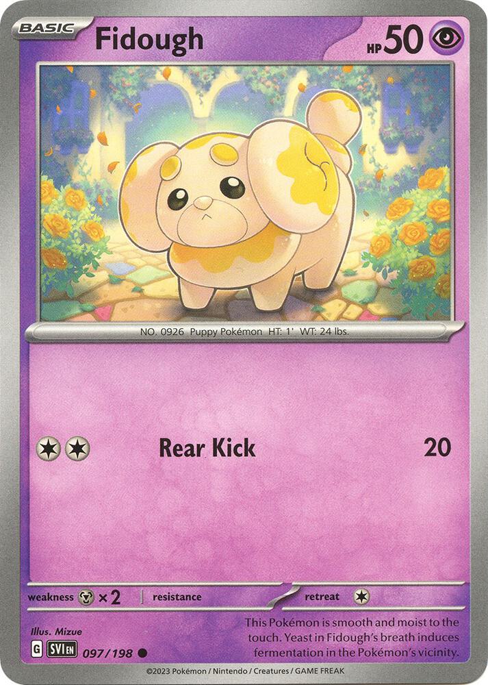 Pokemon Fidough 97/198 Scarlet & Violet