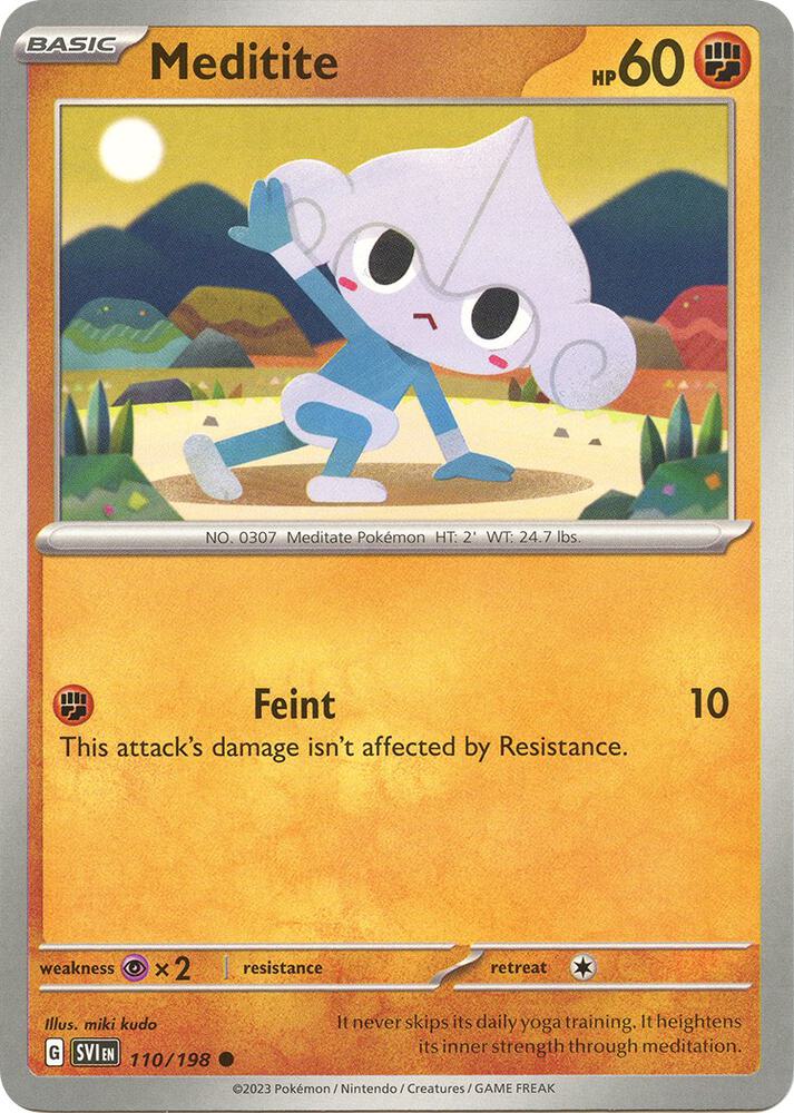 Pokemon Meditite 110/198 Scarlet & Violet