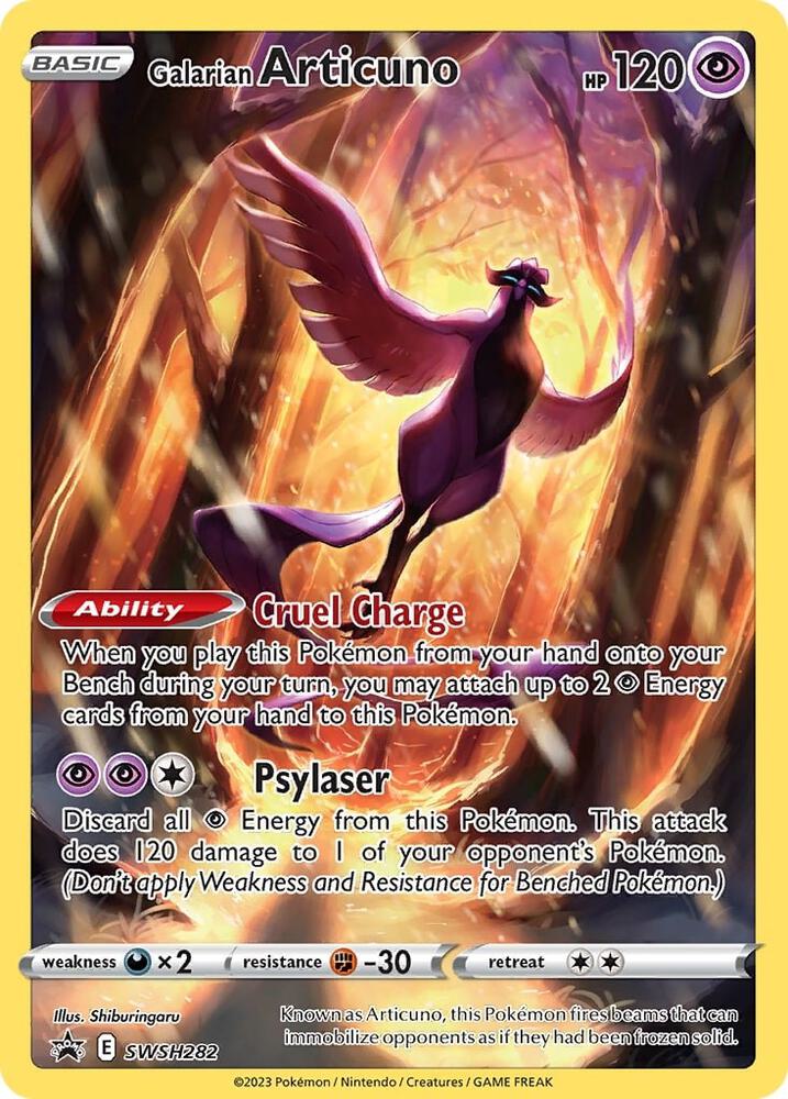 Pokemon Galarian Articuno SWSH282 SWSH Black Star Promos