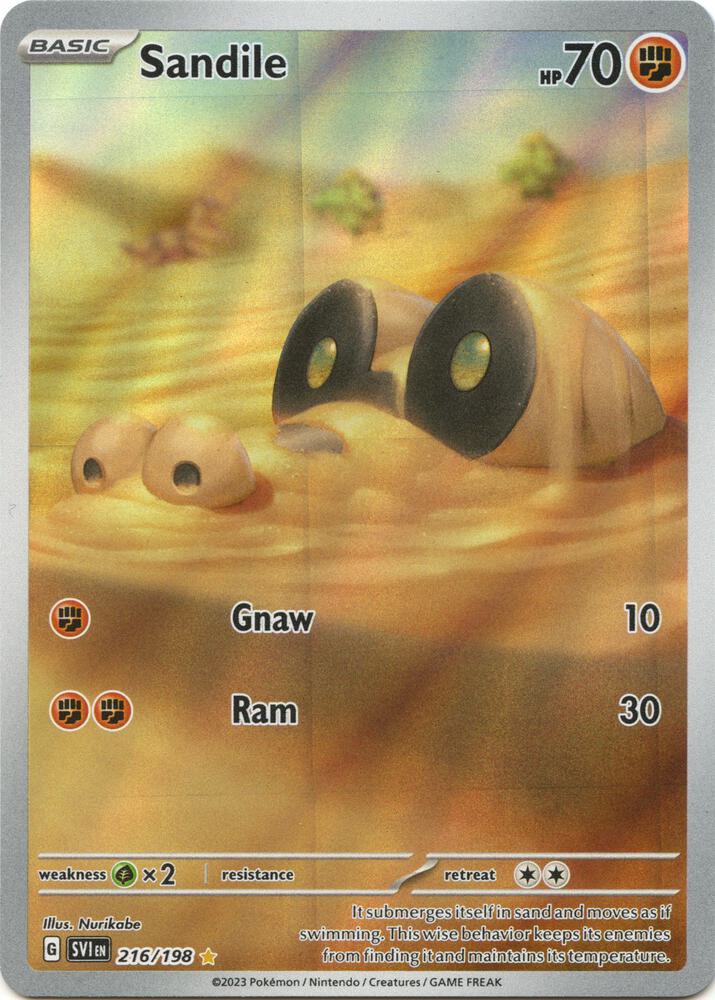 Pokemon Sandile 216/198 Scarlet & Violet