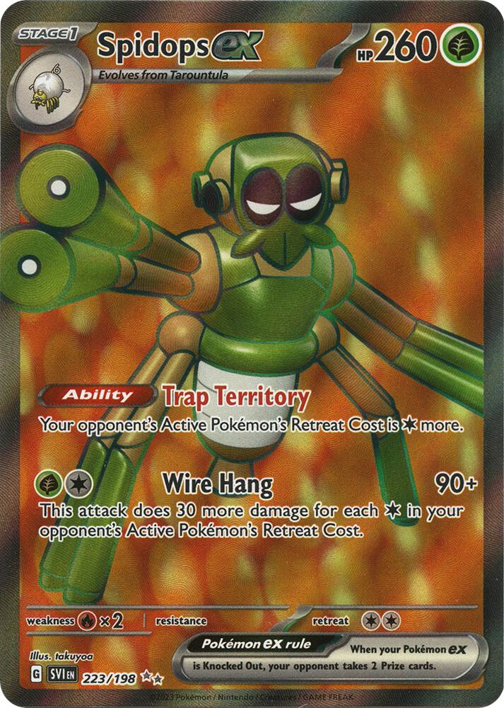 Pokemon Spidops ex 223/198 Scarlet & Violet