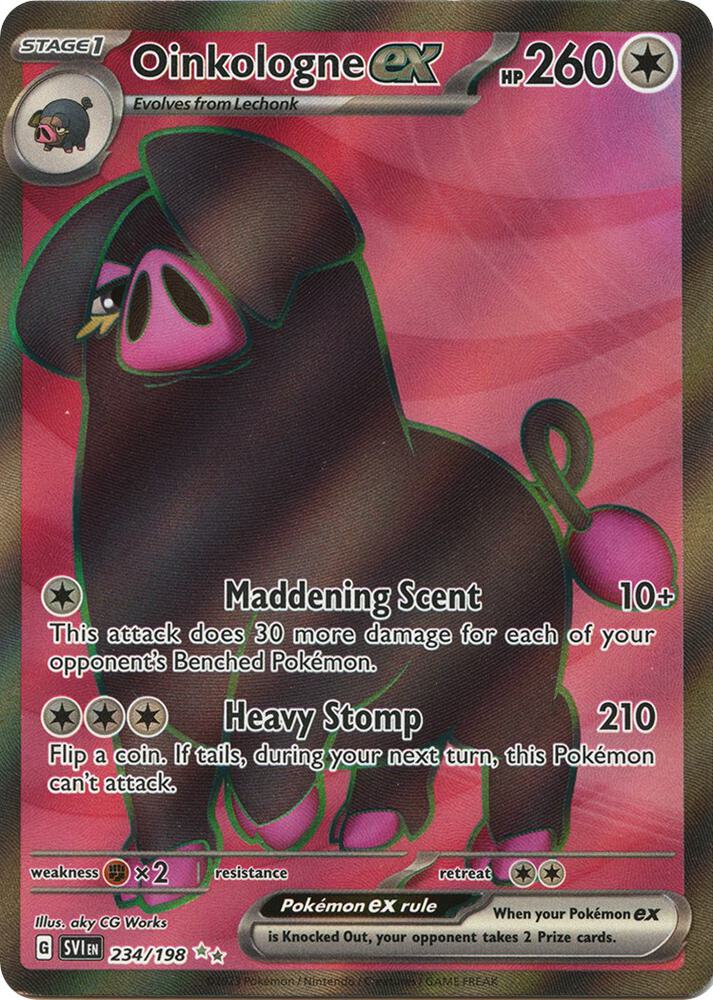 Pokemon Oinkologne ex 234/198 Scarlet & Violet