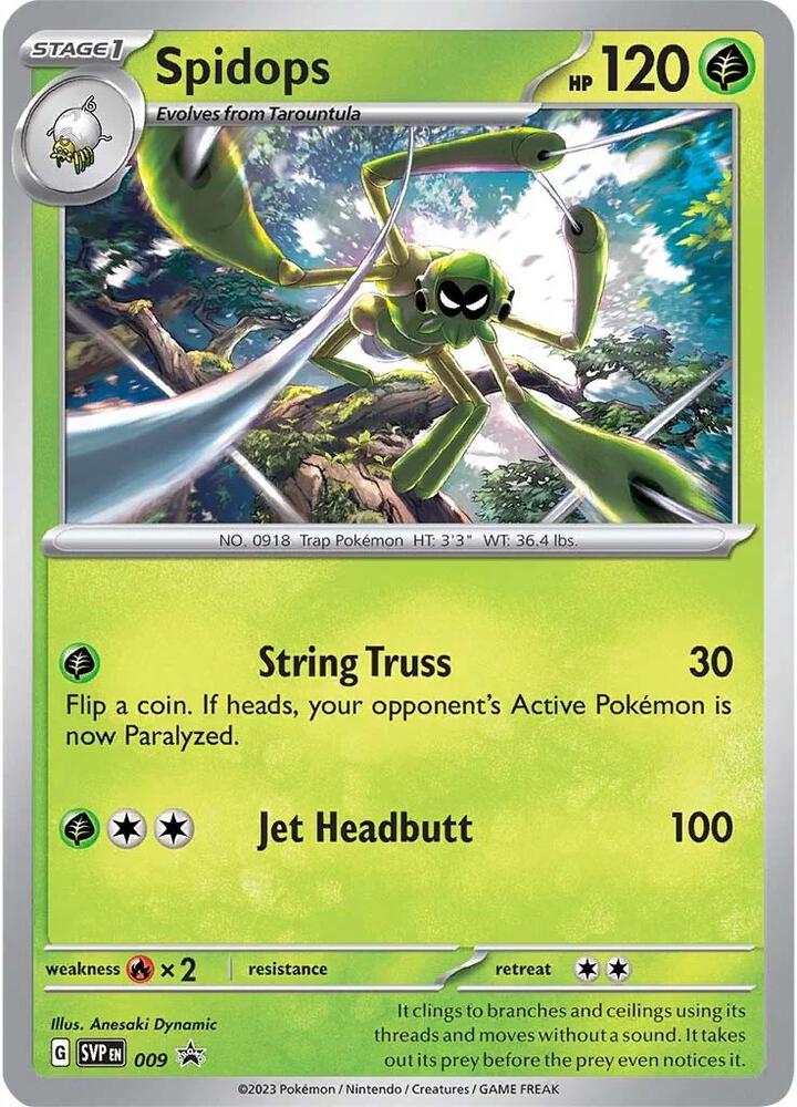 Pokemon Spidops 9 SVP Black Star Promos