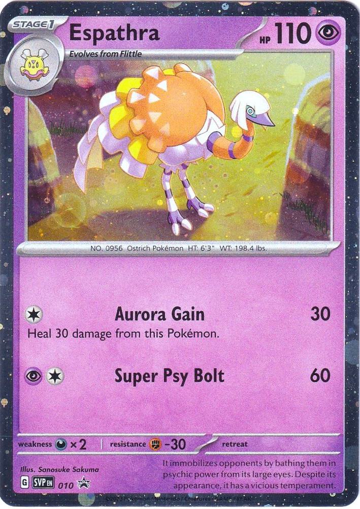 Pokemon Espathra 10 SVP Black Star Promos