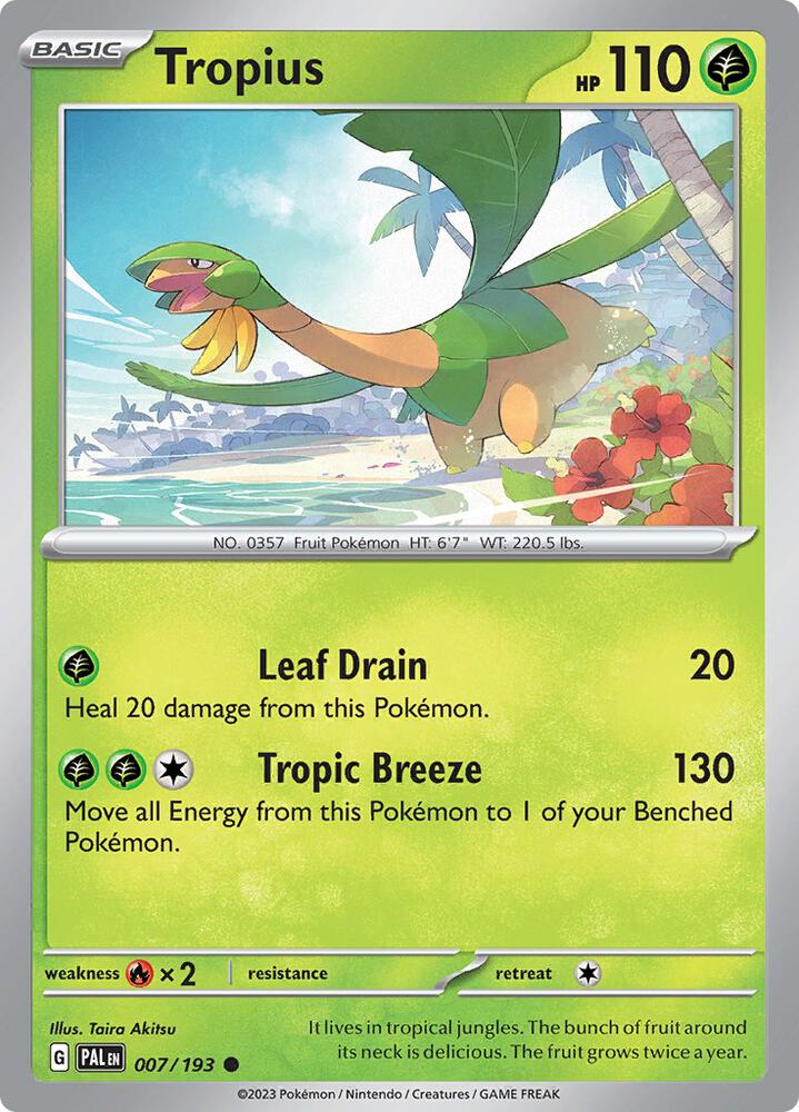 Pokemon Tropius 7/193 Paldea Evolved
