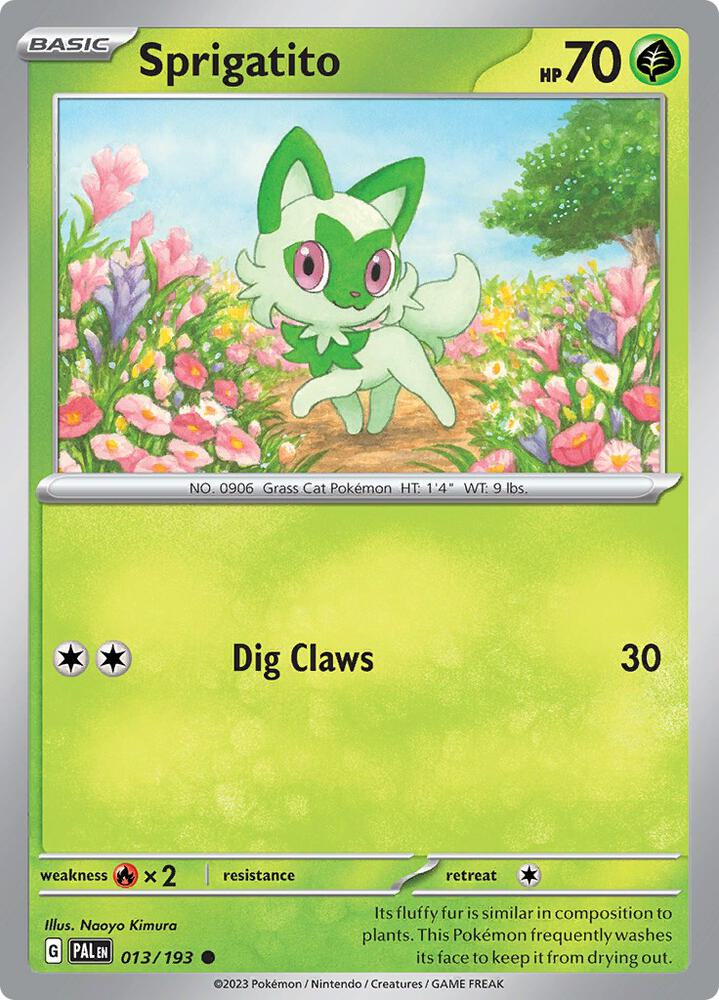 Pokemon Sprigatito 13/193 Paldea Evolved
