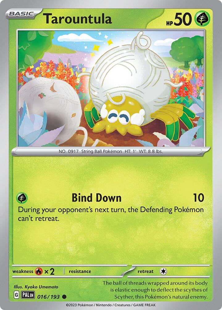 Pokemon Tarountula 16/193 Paldea Evolved