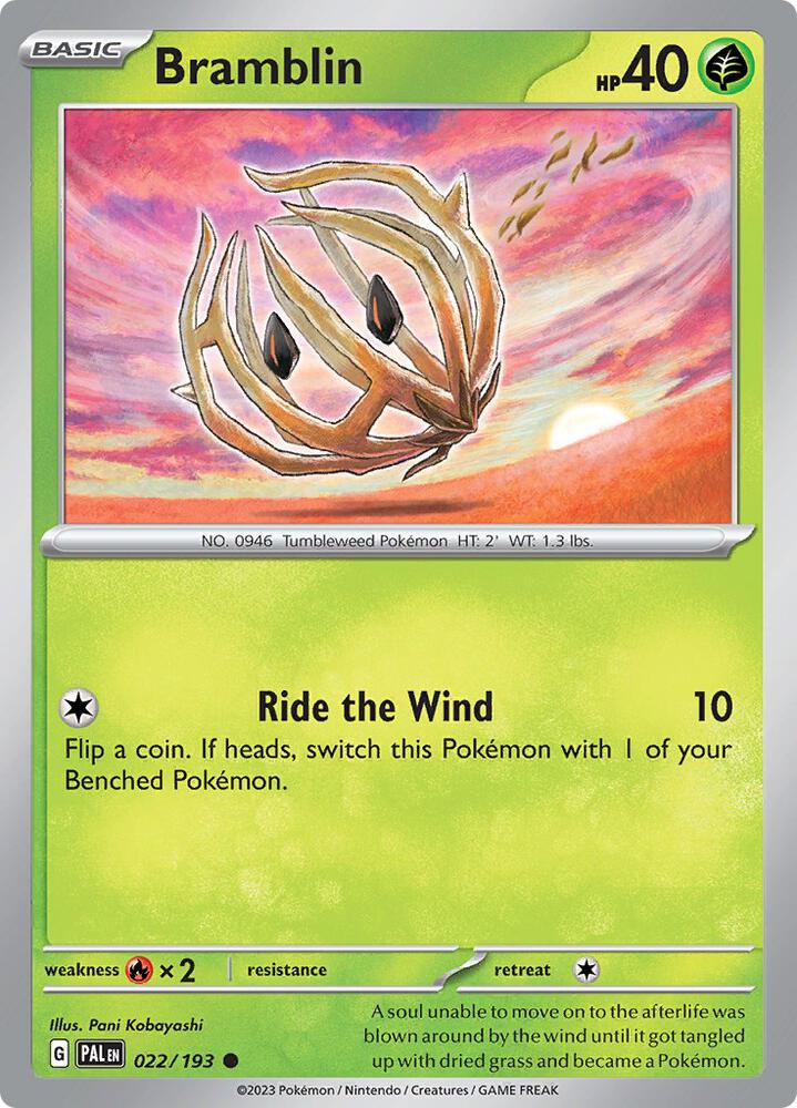 Pokemon Bramblin 22/193 Paldea Evolved